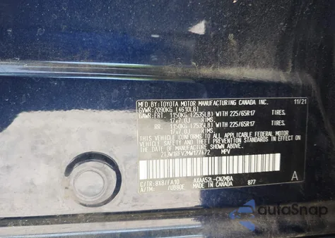 2021 Toyota Rav4 Xle from USA, damaged, VIN 2T3W1RFV2MW177472